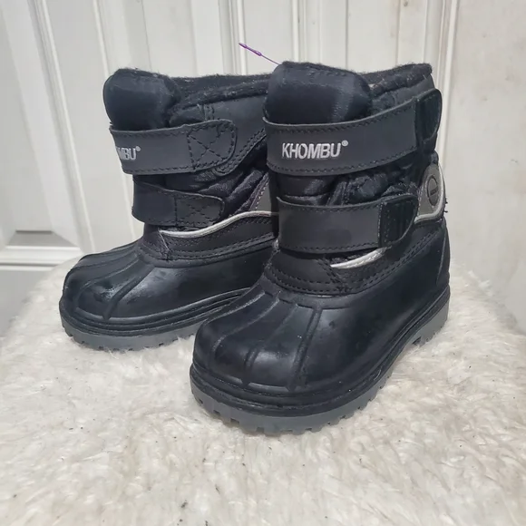 NEW Baby Khombu Snow Boots Size 7M Black and Silver Kids' Snow Boots - Picture 2 of 11